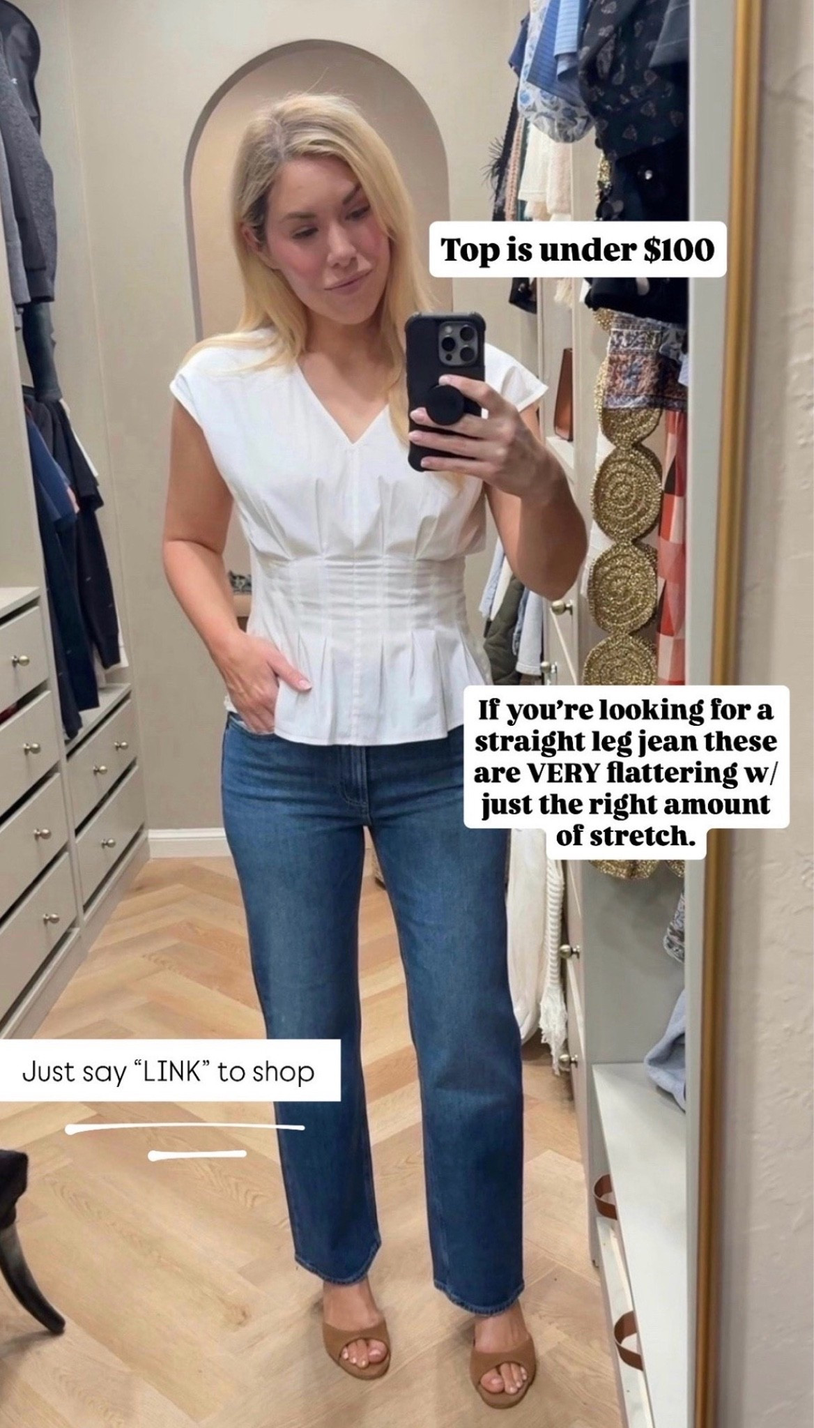 The perfect SUPER FLATTERING straight leg jeans (fit TTS)

#LTKdayinmylife #LTKgrwm #LTKootd
