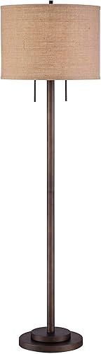 Possini Euro Design Garth Modern Industrial Standing Floor Lamp 63 1/2" Tall Oil Rubbed Bronze Br... | Amazon (US)