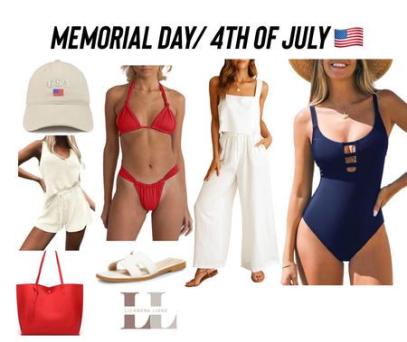 Memorial Day week, swimwear, bikini, white dress, holiday looks, 4th of July outfit, cover up, sandals, vacation outfit, beach day, pool day. Seasonal , Amazon finds, sets 

#LTKTravel #LTKStyleTip #LTKSwim