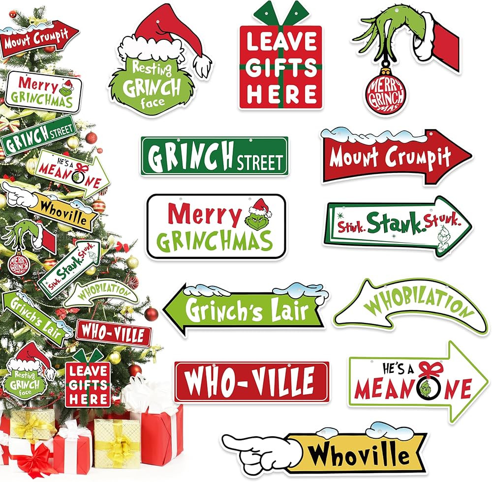 Christmas Ornaments Signs for Tree Decor - 24 Pack Paper Cards Hanging Decorations Marry Christma... | Amazon (US)