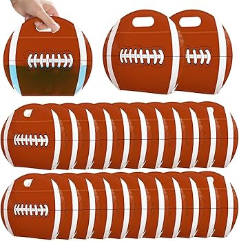24pcs Football Snack Bags with Handles Reusable Sealed Stand-Up Goody Bags, Football Themed Party... | Amazon (US)