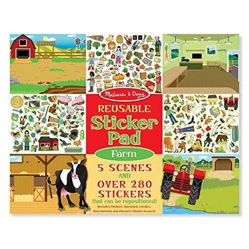 Melissa & Doug Reusable Sticker Pad: Farm - 280+ Stickers, 5 Scenes | Amazon (US)