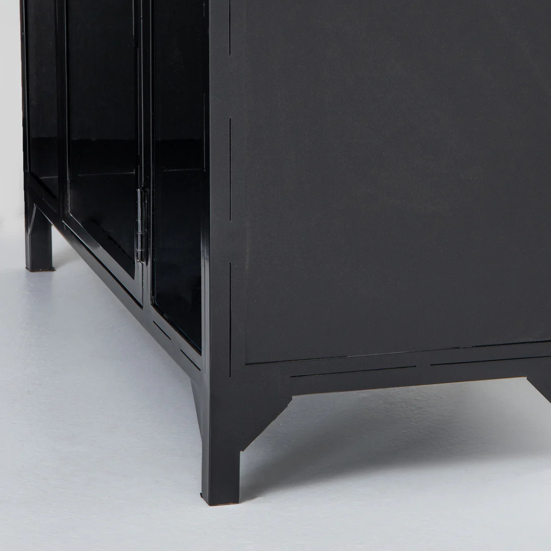 Belmont Metal Cabinet in Black | Burke Decor