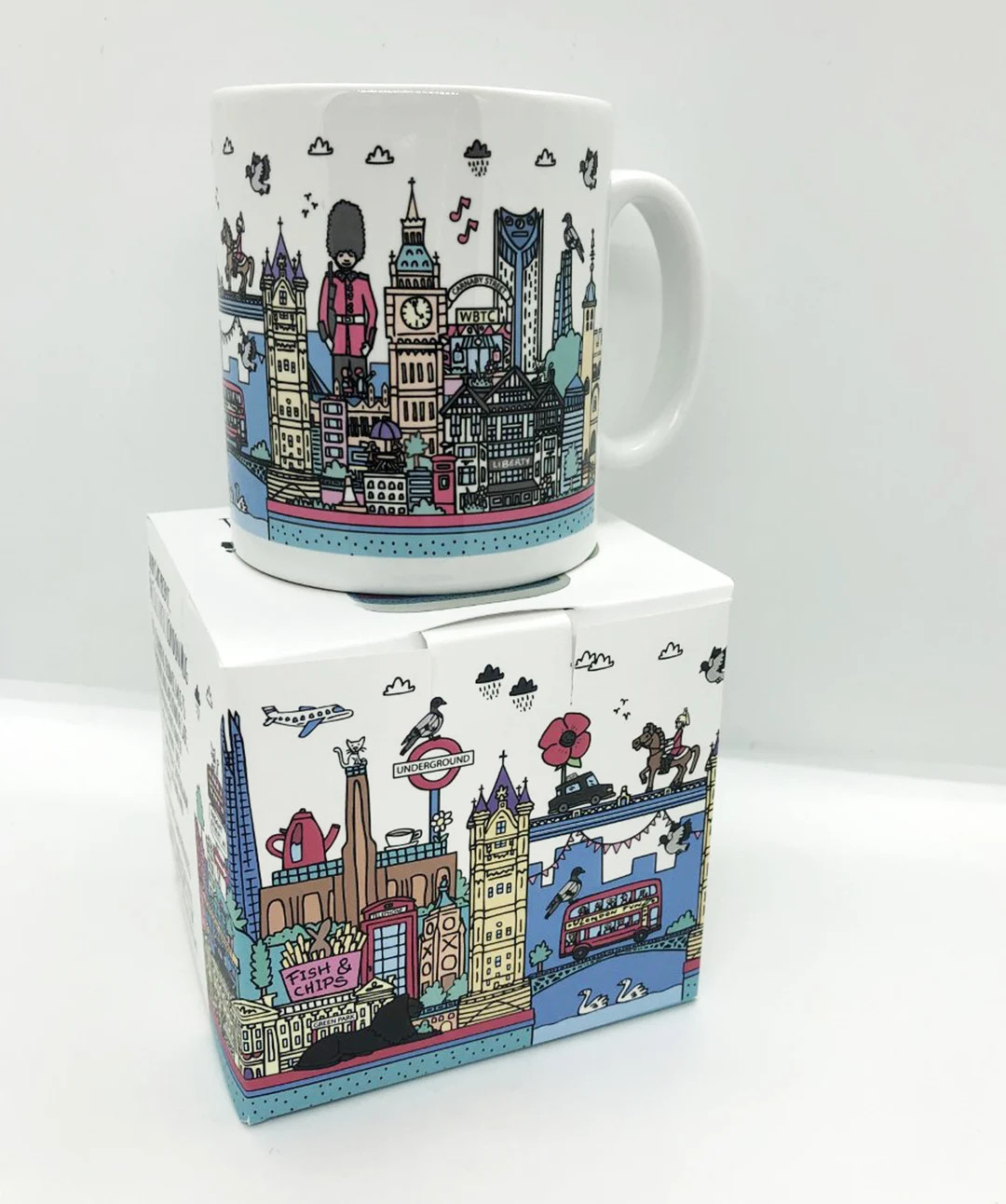 Colourful London Landmarks Mug, London Lovers Cup - Etsy | Etsy (US)