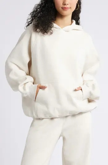 Fleece Detail Oversize Raglan Hoodie | Nordstrom