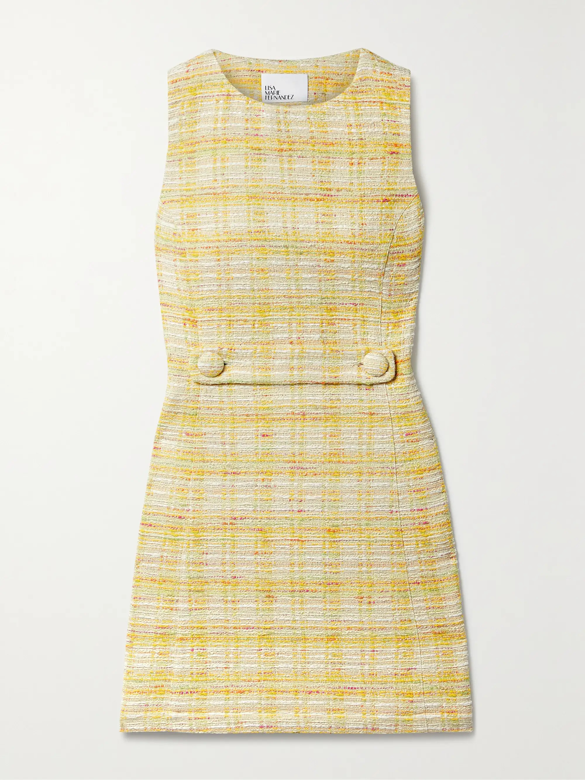 Checked cotton-blend tweed mini dress | NET-A-PORTER (US)