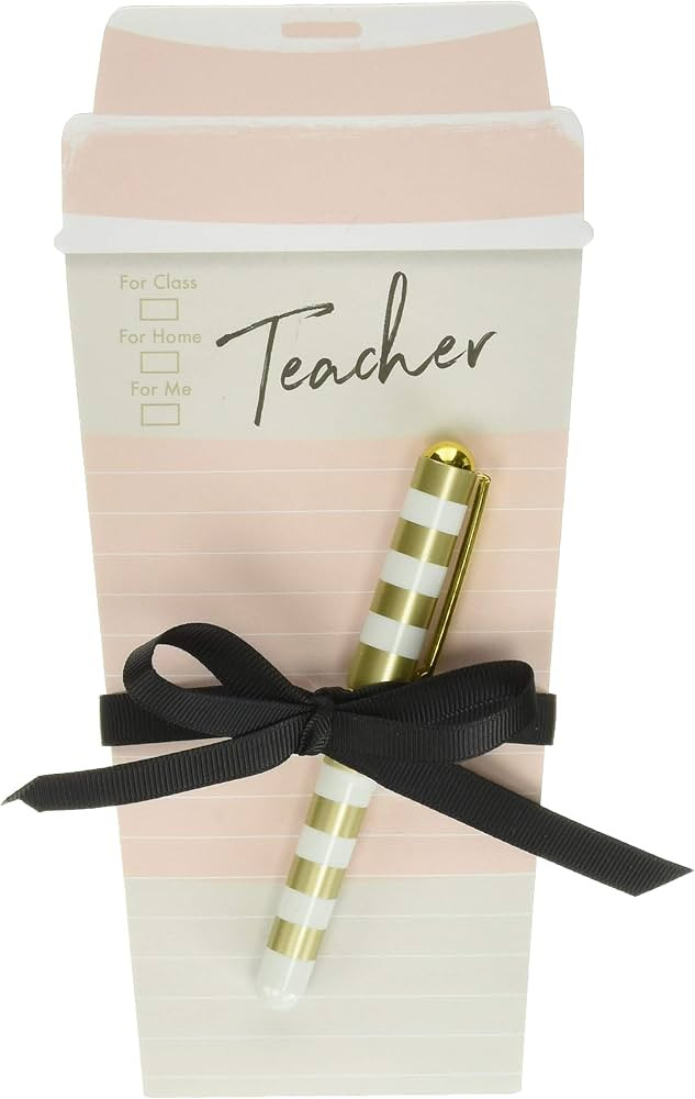 Lady Jayne Teacher Coffee Cup Notepad with Pen, 4" x 8" | Amazon (US)