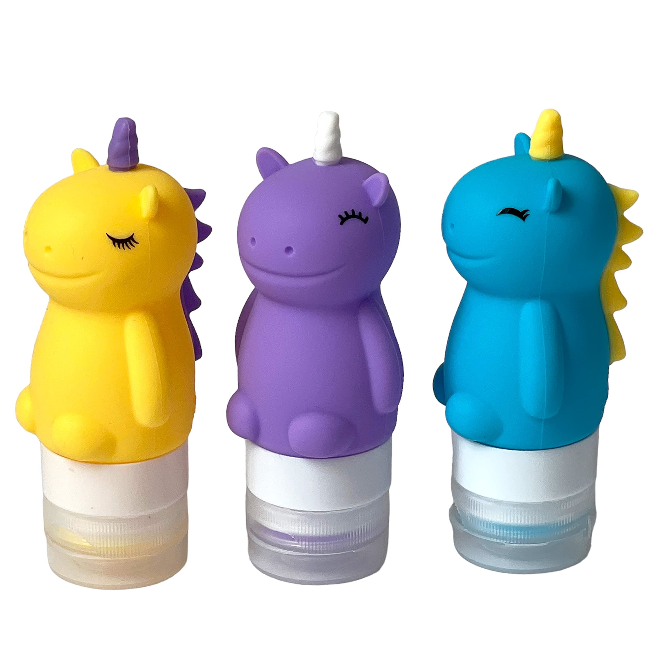 Yumbox Silicone Mini Squeeze Bottles (Set of 3 - Unicorn): Leakproof Condiment Squeeze Bottles, S... | Amazon (US)