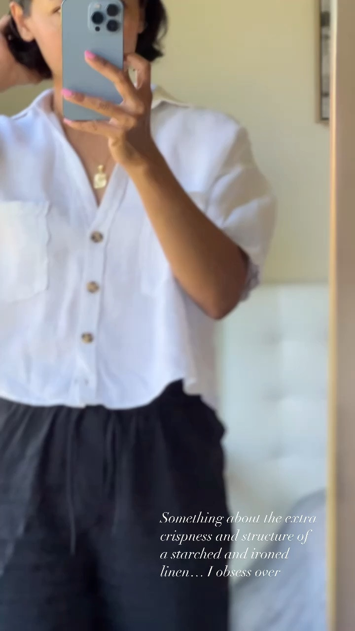 Something about the extra crisp linen top that makes me feel effortlessly cool and put together. It's the perfect piece to elevate your wardrobe and add a touch of chic sophistication to any outfit!

#LTKOver40 #LTKStyleTip #LTKTravel