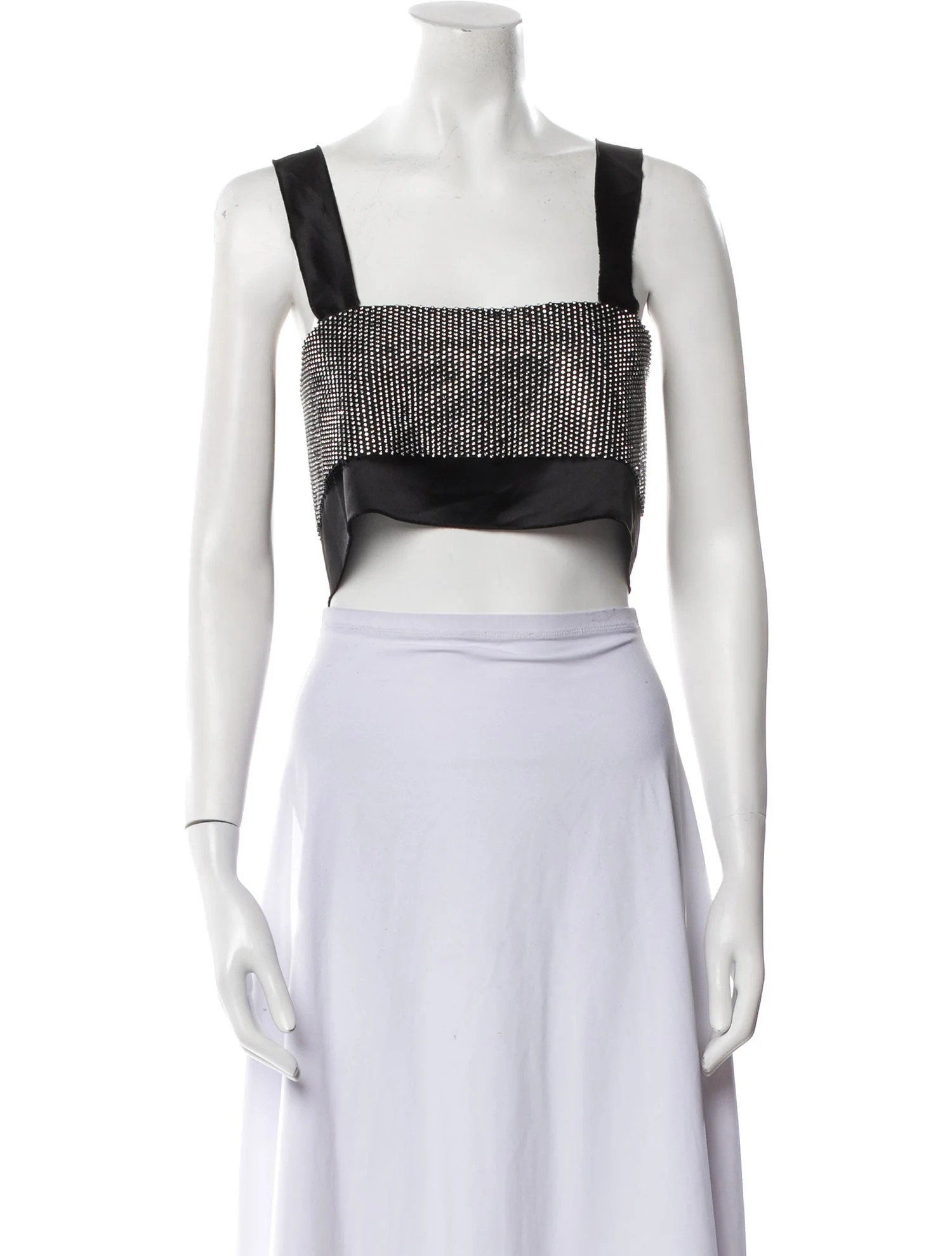 Colorblock Pattern Square Neckline Crop Top | The RealReal