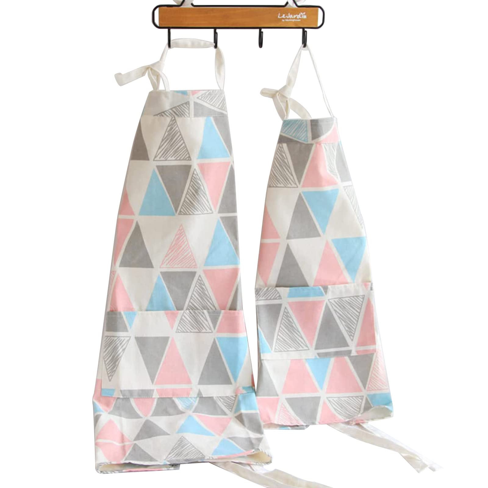YOLOPARK Simple Parent and Child Apron, Comfortable Cotton Apron with Pocket for Painting Cooking... | Amazon (US)