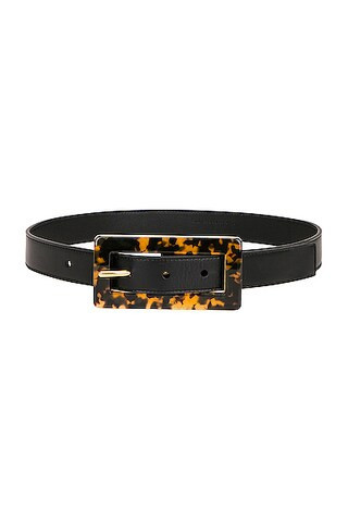 Saint Laurent Leather Belt in Havana - Brown. Size 85 (also in 75, 80). | FWRD 
