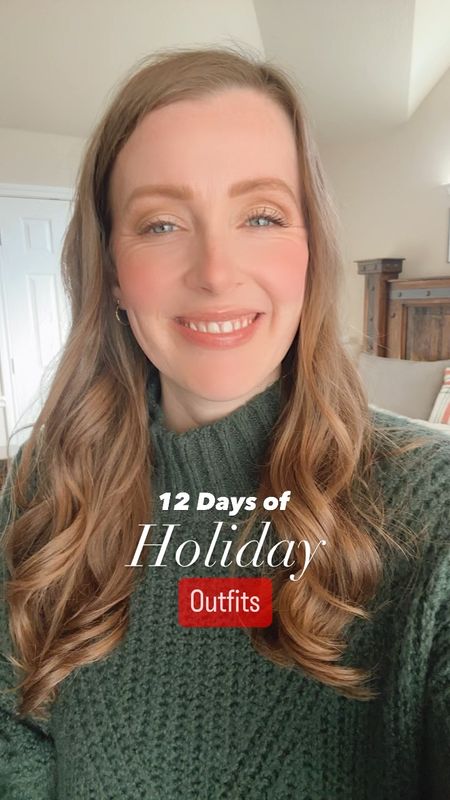 12 Days of Holiday Outfits: Day 10! Sweater dresses are a staple for the Holidays, and I love the green with the black clip dot tights! So festive and fun!

#LTKHoliday #LTKstyletip #LTKsalealert