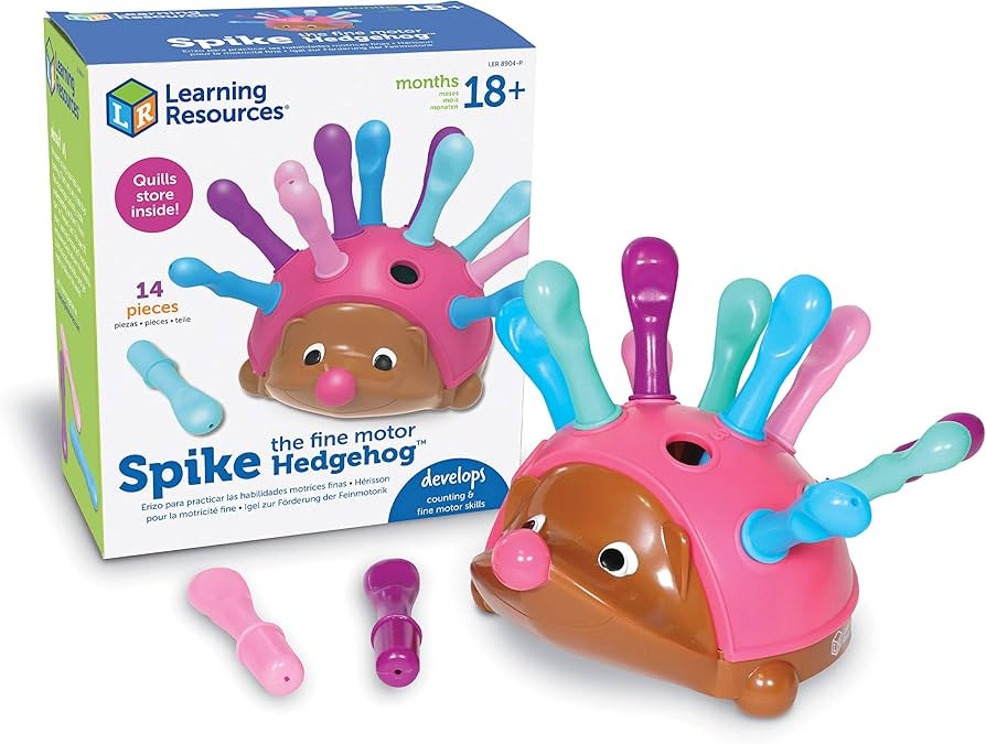 Learning Resources Spike The Fine Motor Hedgehog Pink - 14 Pieces, Ages 18+ months Fine Motor and... | Amazon (US)