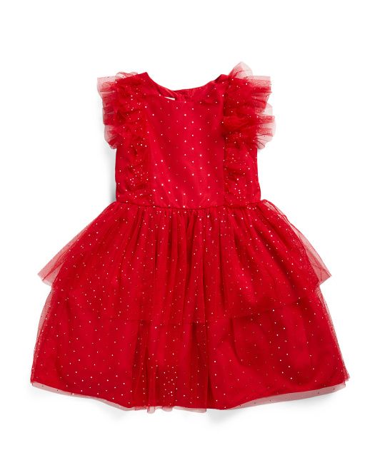 Little Girl Ruffled Bodice With Ballerina Skirt Dress | TJ Maxx