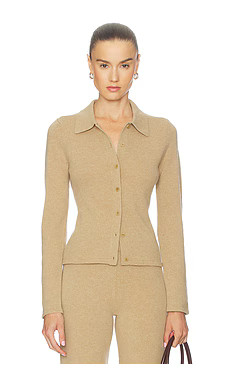 L'Academie by Marianna Berke Button Down Top in Camel from Revolve.com | Revolve Clothing (Global)