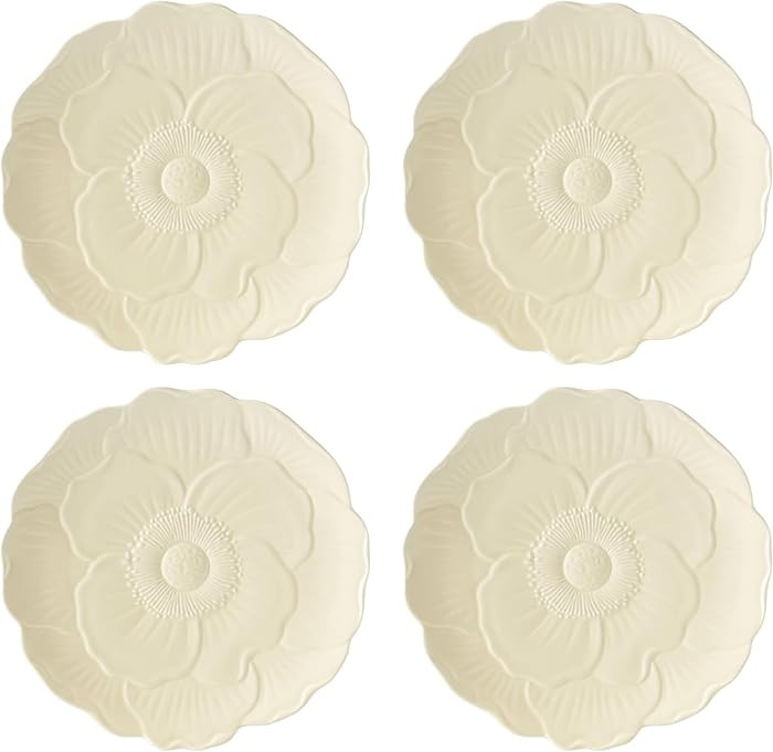 Lenox 897770 Butterfly Meadow Floral Accent Plates, Yellow, Set of 4 | Amazon (US)