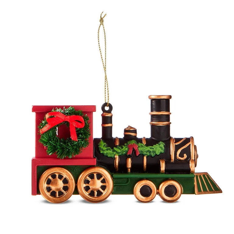 Green and Red Retro Train Christmas Ornament, 12 cm, by Holiday Time | Walmart (US)