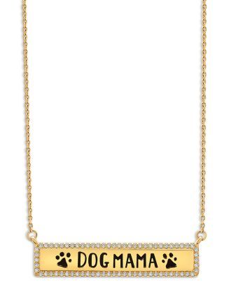 Diamond "Dog Mama" Bar Necklace in 14K Yellow Gold, 0.20 ct. t.w. -100% Exclusive | Bloomingdale's (US)