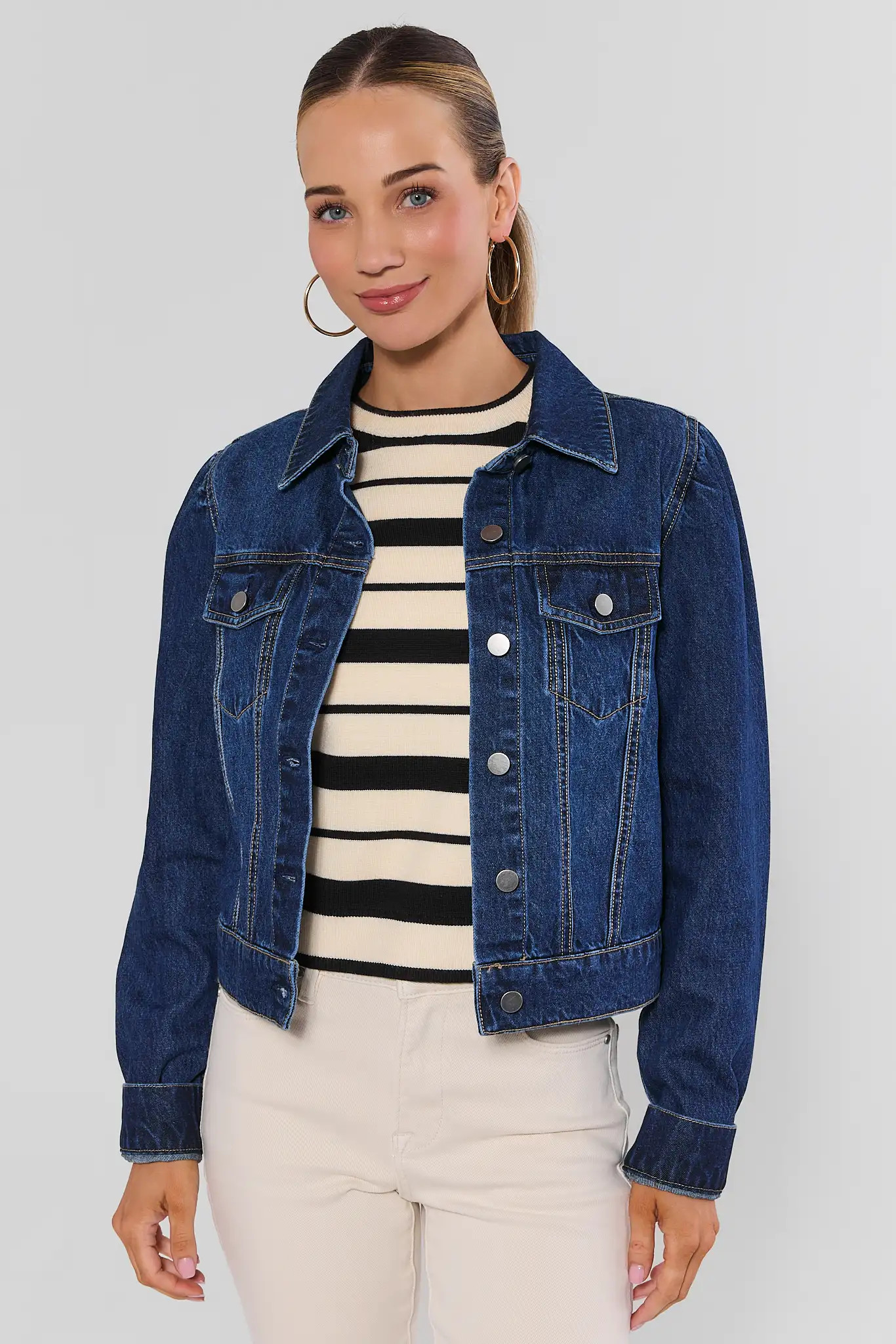 Roxanna Dark Wash Denim Jacket | Avara