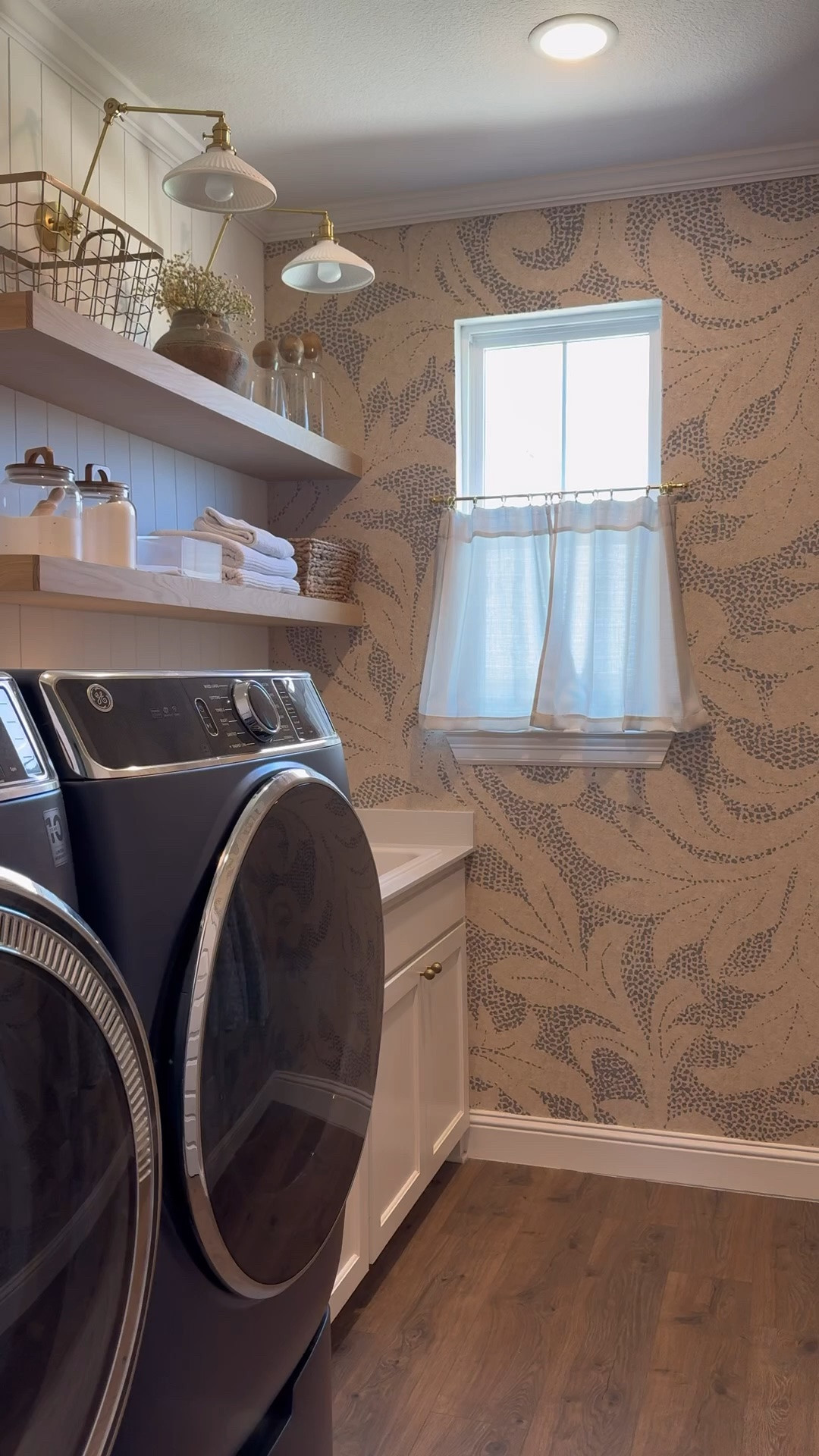 Laundry room inspo, wood shelves, Etsy, laundry room organization, storage, Amazon finds, wall hanger, affordable, home DIY

#LTKHome #LTKmomlife