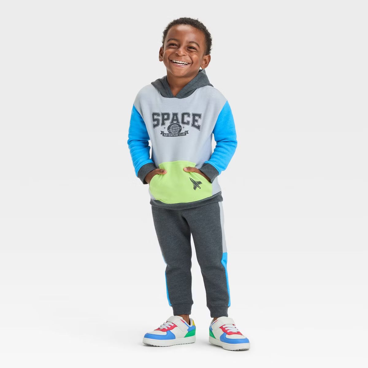 Toddler Boys' Colorblock Fleece Pullover and Bottom Set - Cat & Jack™ | Target