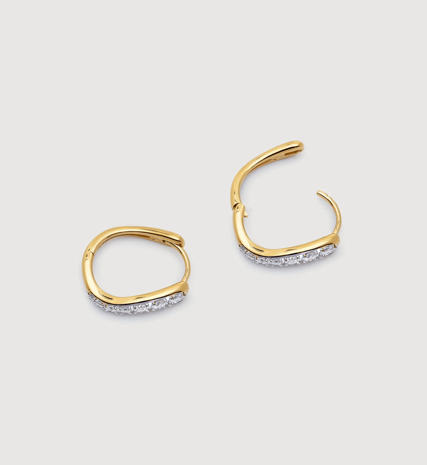 Riva Pavé Diamond Small Hoop Earrings | Monica Vinader (Global)