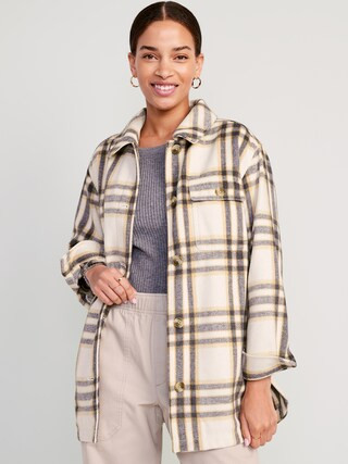 Oversized Soft-Brushed Shacket for Women | Old Navy (CA)