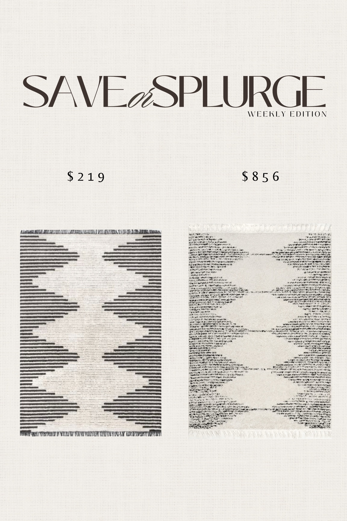 Save or splurge- area rugs #stylinbyaylin

#LTKstyletip #LTKFind #LTKhome