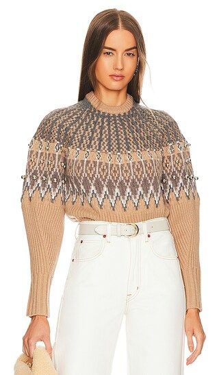 Audree Fair Isle Pullover in Maize Multi | Revolve Clothing (Global)
