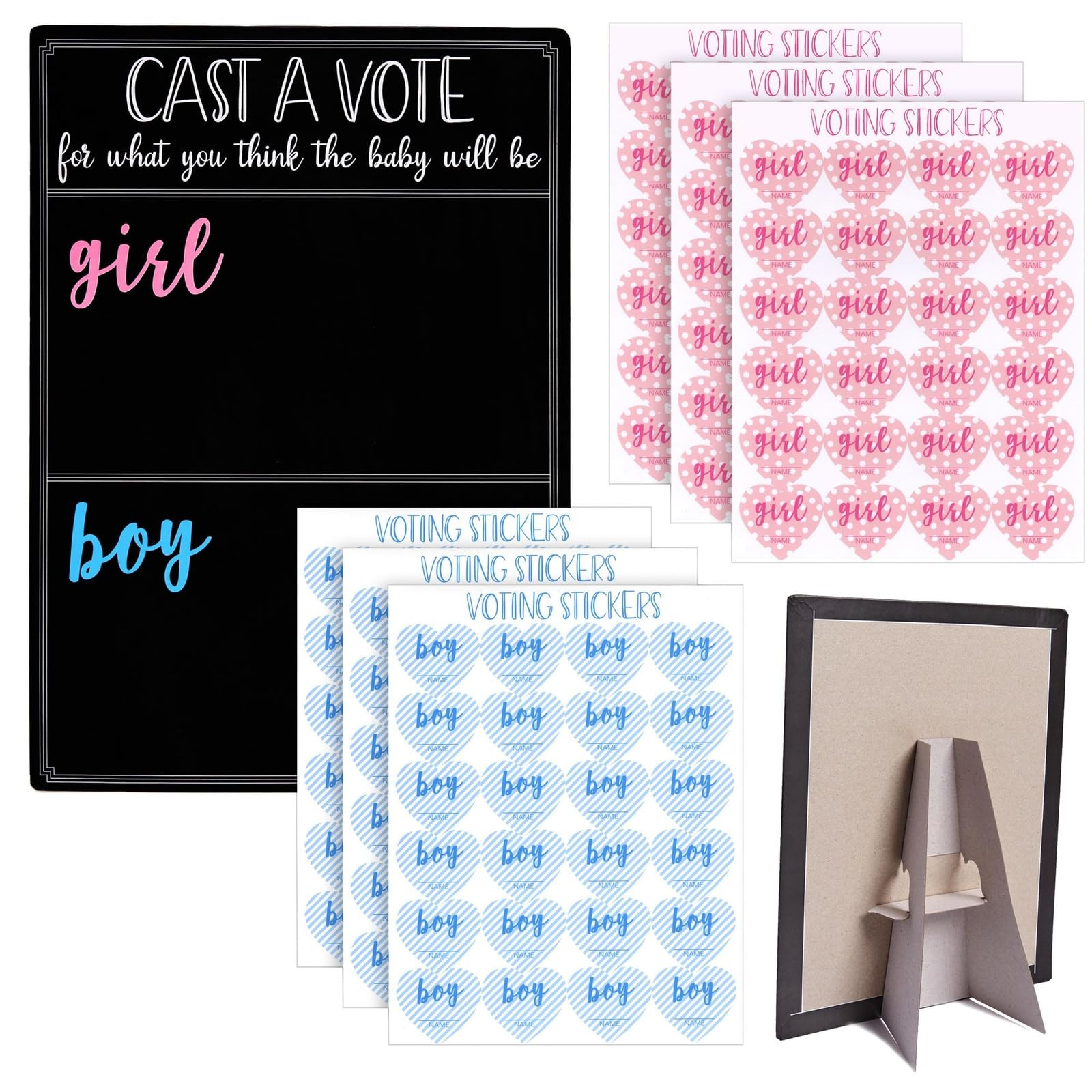 Juvale Boy or Girl Voting Board - Interactive Gender Guessing Board - Classic Black Chalkboard Ba... | Amazon (US)