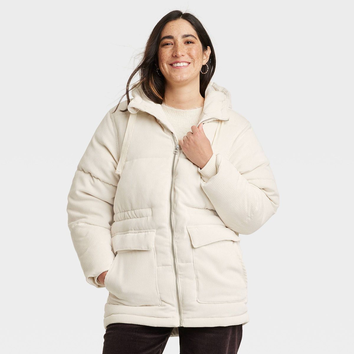 Women's Puffer Jacket - Universal Thread™ White M | Target