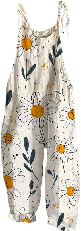 Jumpsuits for Women Casual Plus Size Sleeveless Summer Loose Rompers Spaghetti Strap Floral Overa... | Amazon (US)