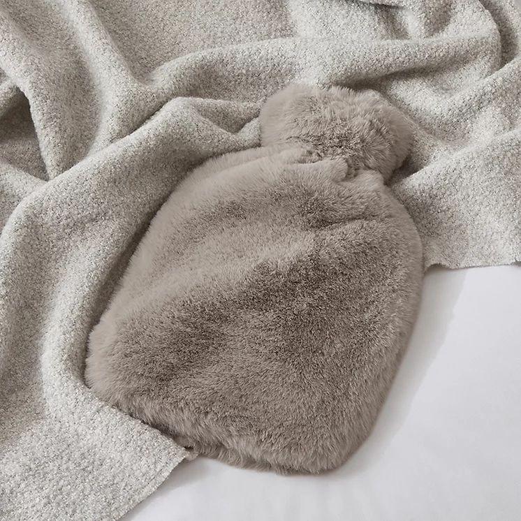 Super Soft Faux Fur Hot Water Bottle | The White Company (UK)