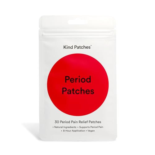 Kind Patches Period Patches - Period Relief Iron Patches with Menthol, Camphor and Chamomile - Menstrual Relief with Lavender Essential Oil - 30 Count | Amazon (US)