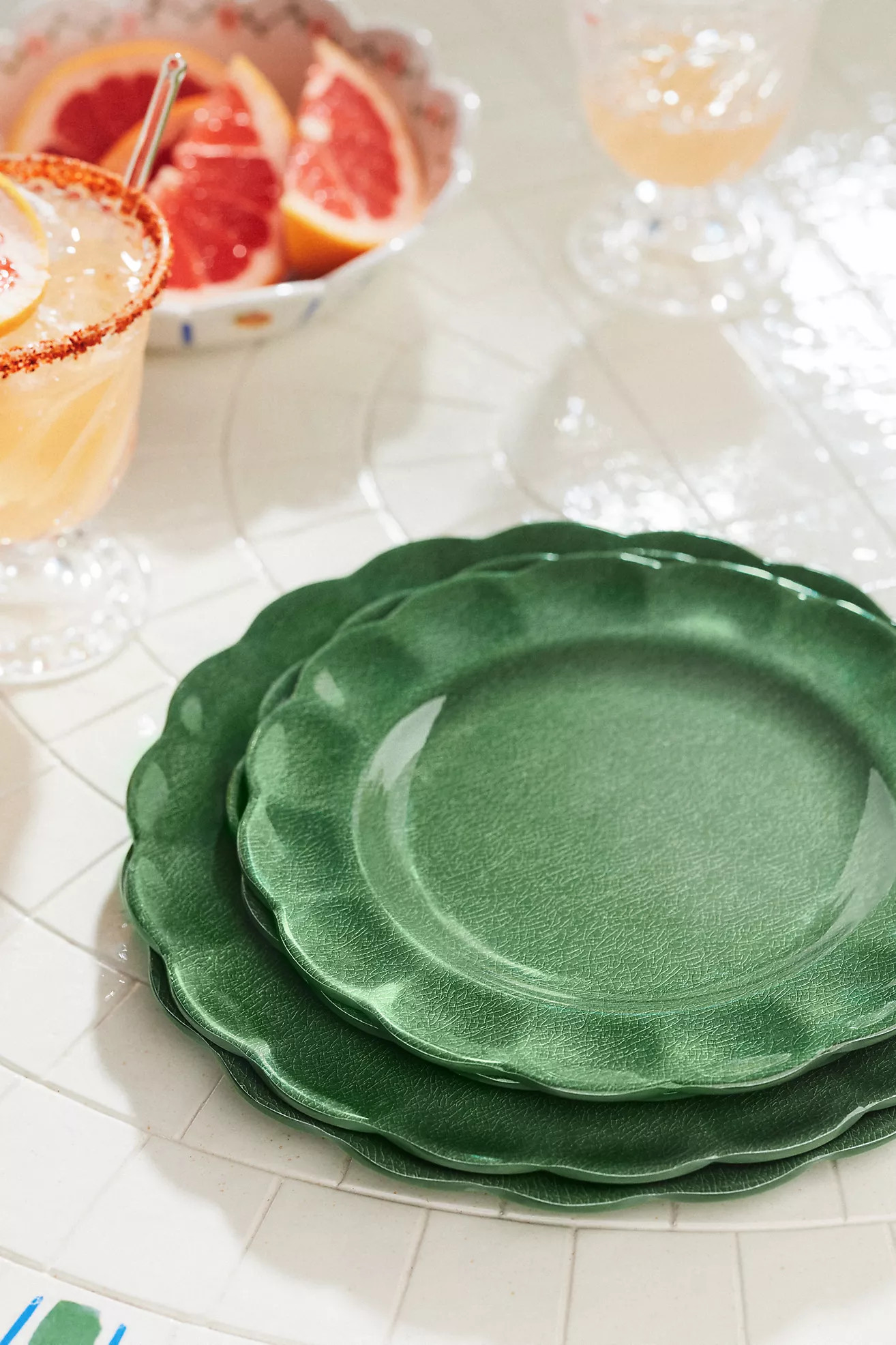 Annette Melamine Dinner Plates, Set of 4 | Anthropologie (US)