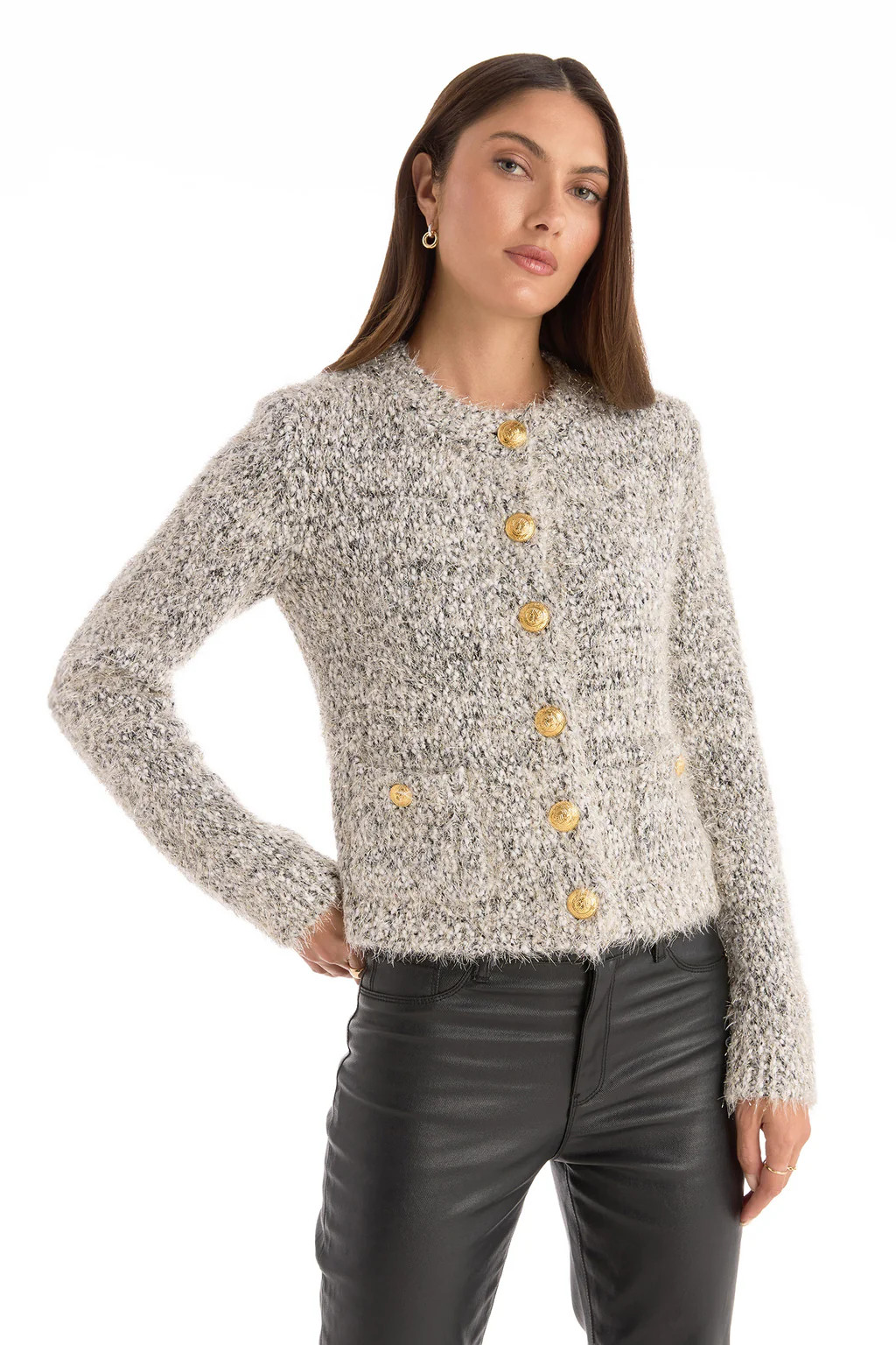 Joana Knit Cardigan - Grey | The Noli Shop