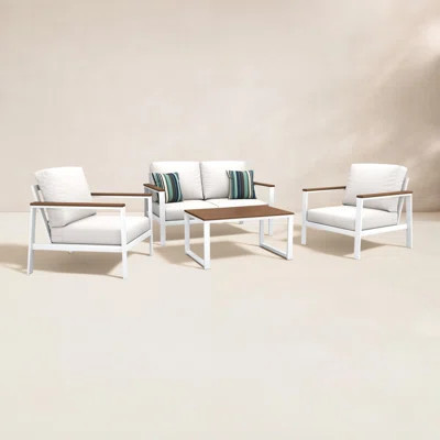 Townsend 4 Person Seating Group With Sunbrella® Cushions | Wayfair North America
