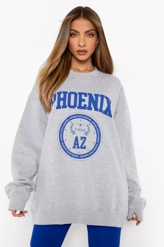 Phoenix Printed Oversized Sweater | Boohoo.com (UK & IE)