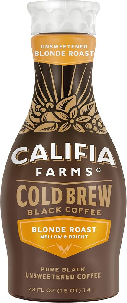 Califia Farms Blonde Roast Cold Brew Coffee Liquid (Pack of 1), 3 pounds | 48 Oz | 100% Arabica |... | Amazon (US)