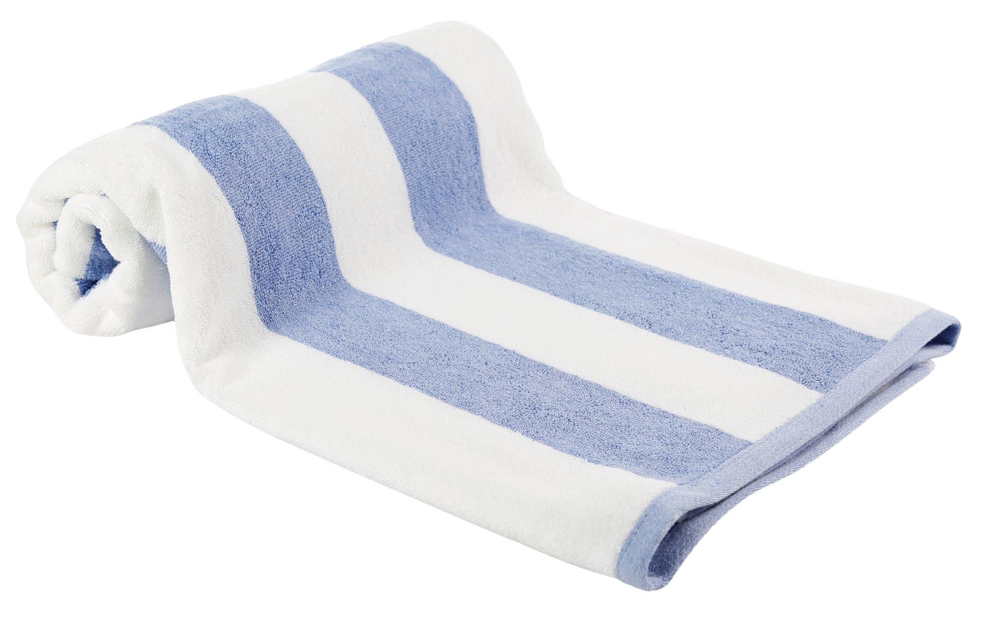 Cabana 70x40 Beach Towel - White/Blue-whiteblue-4302280442140  | Burkes Outlet | bealls