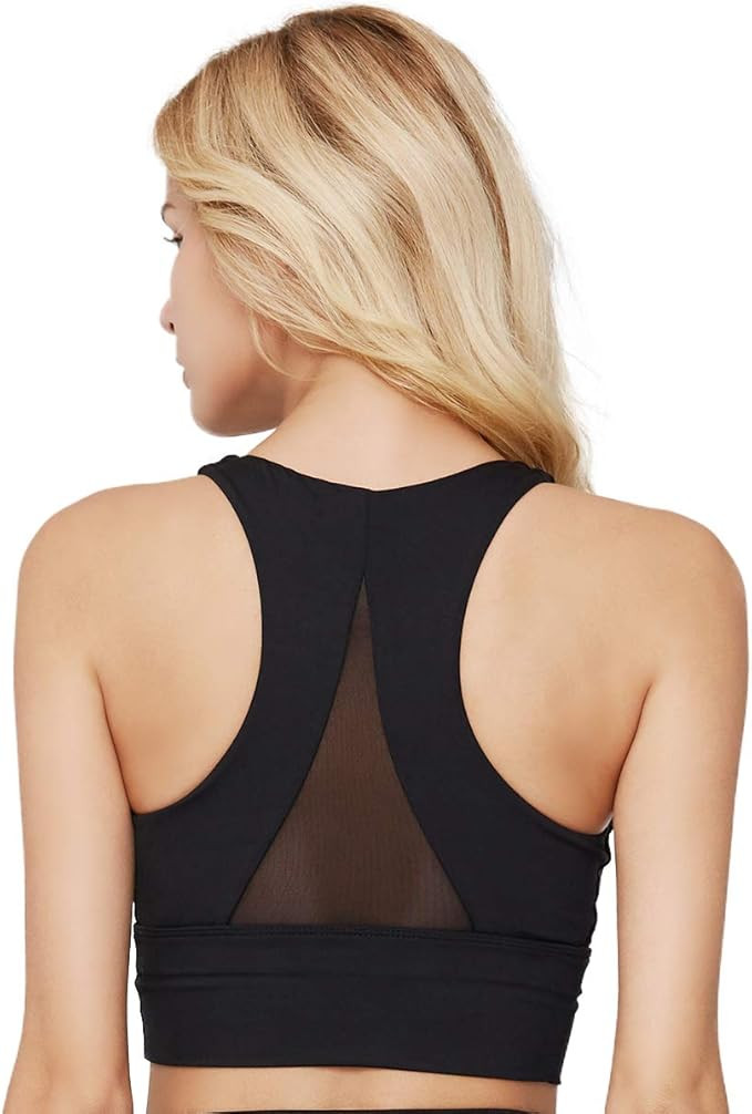 light & leaf Sports Bras for Women(XS-2X) Medium Impact Longline Yoga Workout Bra - Running Gym A... | Amazon (US)