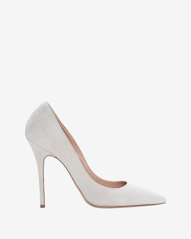 Jean-Michel Cazabat Elle Pointy Toe Suede Pump: Beige | Intermix