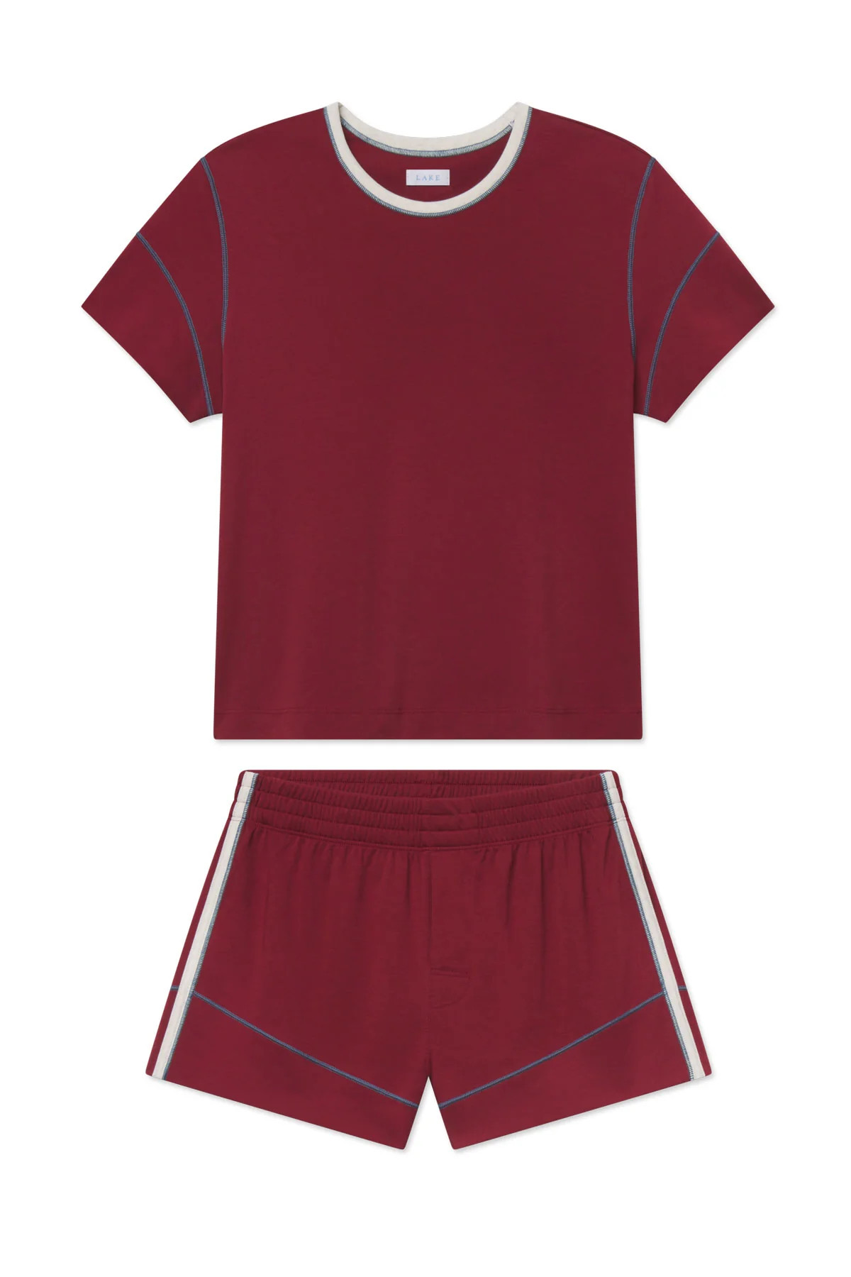 BalanceKnit™ Wave Shorts Set in Syrah | Lake Pajamas