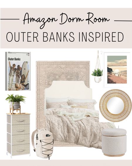A curated neutral girls bedroom or dorm room inspired by nature's neutrals... and a little Outer Banks. 

#girlsdorm #girlsbedroom #dormstyle

#LTKfamily #LTKBacktoSchool #LTKhome