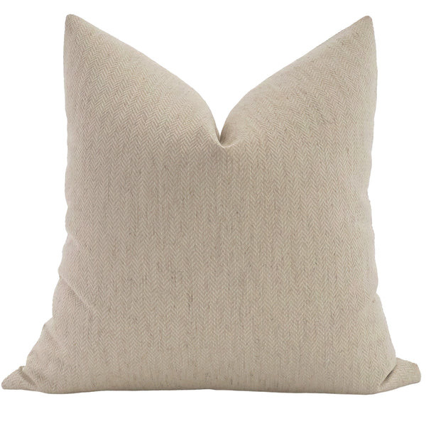 Basketweave Flax Pillow Cover | Hackner Home (US)