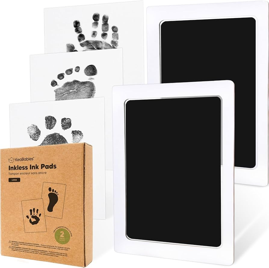 2-Pack Inkless Hand and Footprint Kit - Ink Pad for Baby Hand and Footprints - Dog Paw Print Kit,... | Amazon (US)