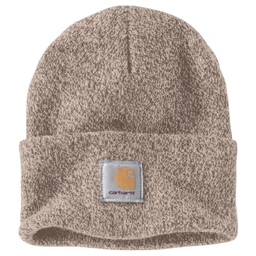 Carhartt Men's Knit Cuffed Beanie, Sepia/Light Taupe, One Size | Amazon (US)