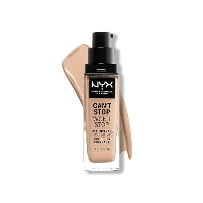 NYX PROFESSIONAL MAKEUP Can't Stop Won't Stop Foundation, 24h Full Coverage Matte Finish - Vanill... | Amazon (US)