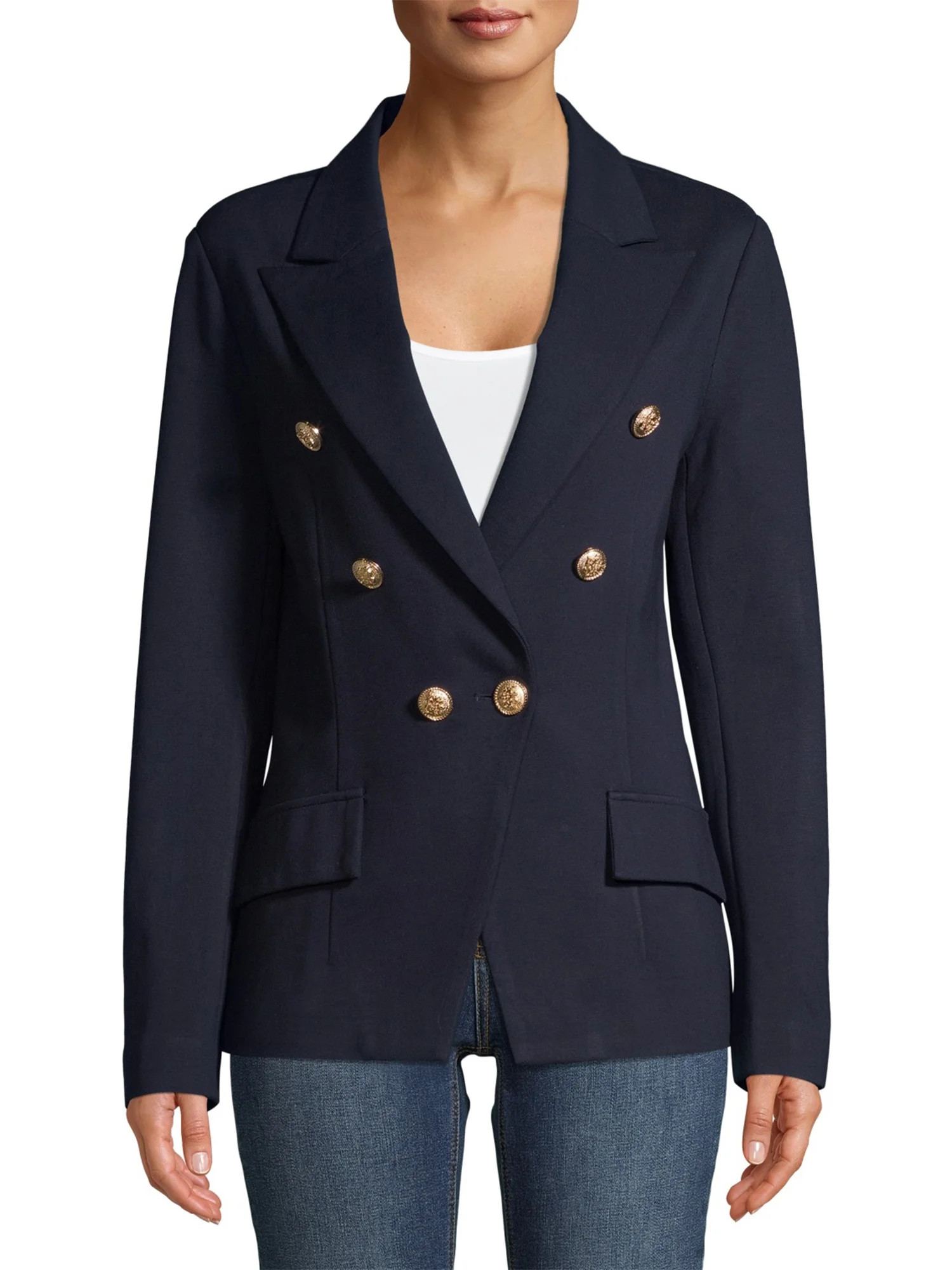 Attitude Unknown Women’s and Women’s Plus Ponte Blazer, Sizes XS-3X | Walmart (US)